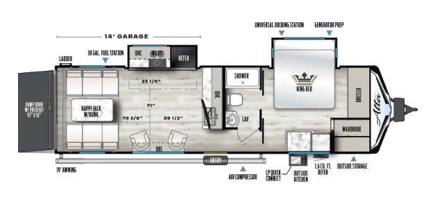 2024 EAST TO WEST RV ALTA 2870KTH, , floor-plans-day image number 0